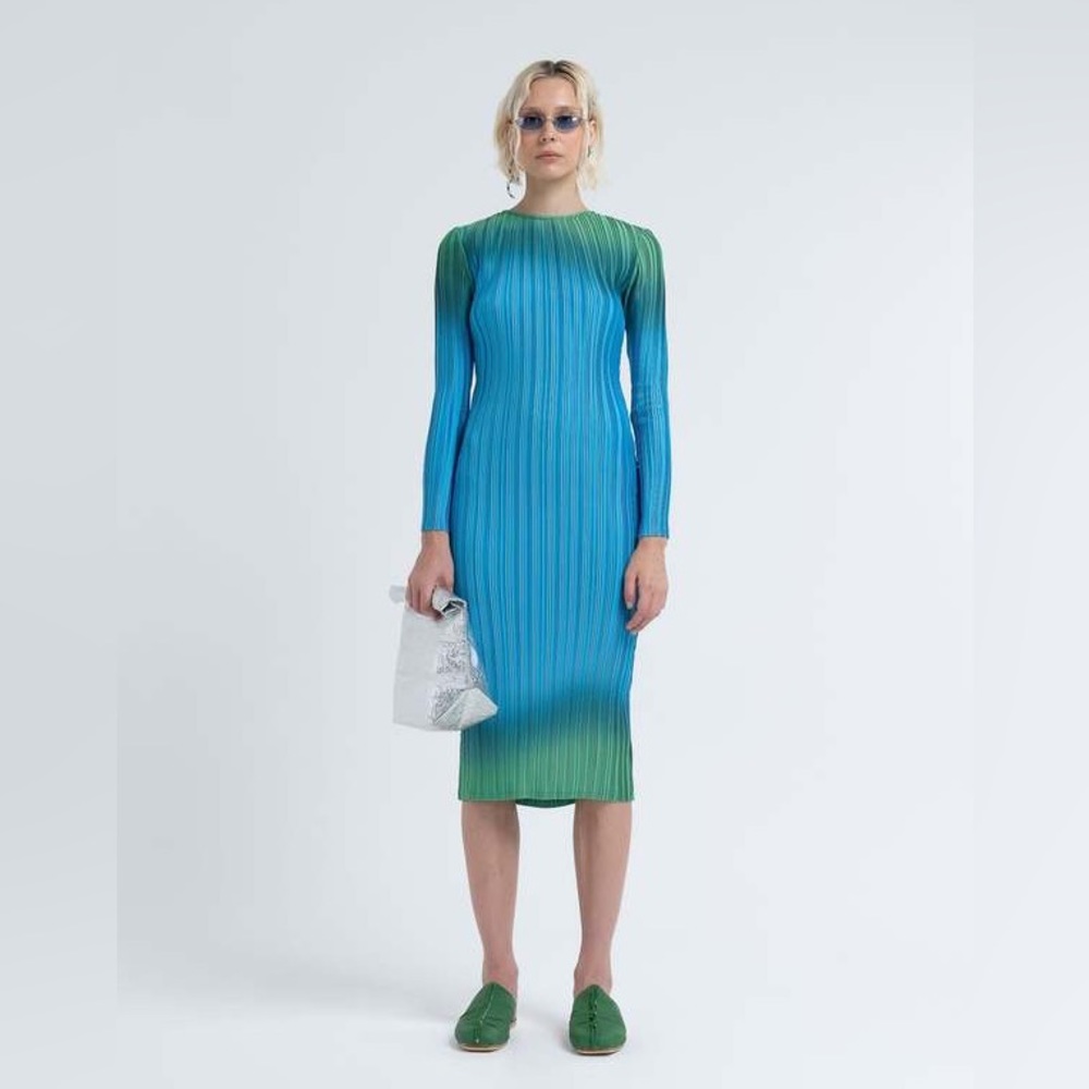 NWT Arthur Apparel Ombré Box Pleat Midi Dress Sz.8 Sold Out